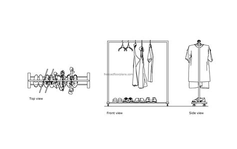 Cloth Hanger Autocad Block Free Cad Floor Plans