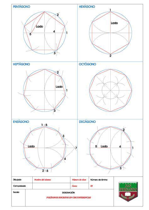 Pol Gonos Inscritos En Circunferencias Dibujos De Geometria Arte De