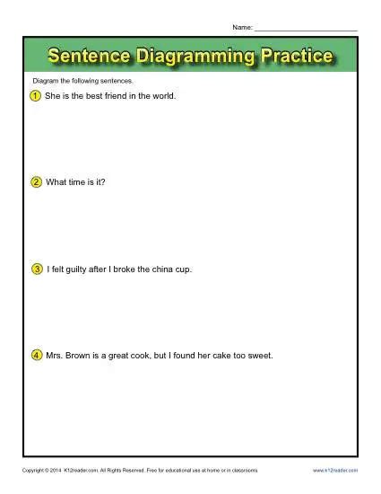 Sentence Diagramming Practice