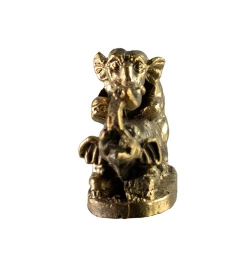 Figurine Elephant Kamasutra en Laiton Miniature Thaïlandaise