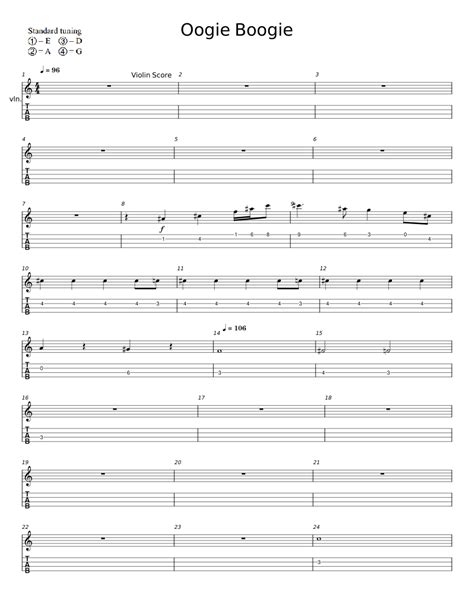 Oogie Boogie Sheet Music For Bass Guitar Strings Group Mixed Duet