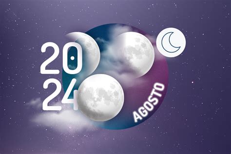 Calendário Lunar de Agosto de 2024 as fases da lua nos signos