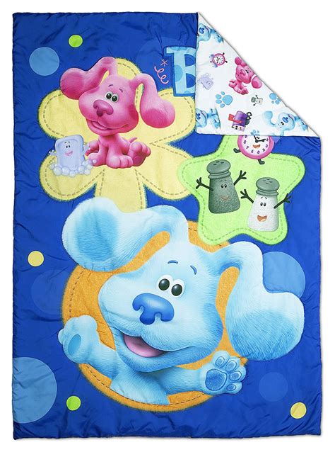 Blue's Clues Toddler 4 Piece Bedding Set with Sheets for Baby Room Decor, Crib Bed - Walmart.com