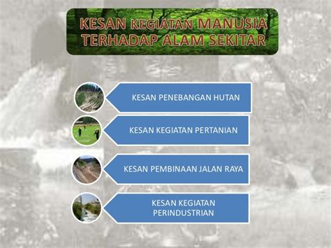 Kesan Aktiviti Pembalakan Terhadap Alam Sekitar Dan Manusia