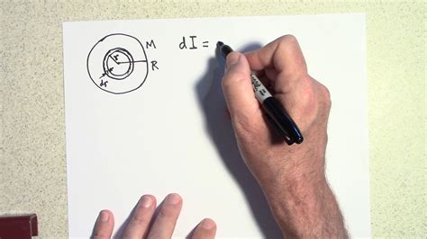 Derivation Of The Rotational Inertia Of A Solid Disk Youtube