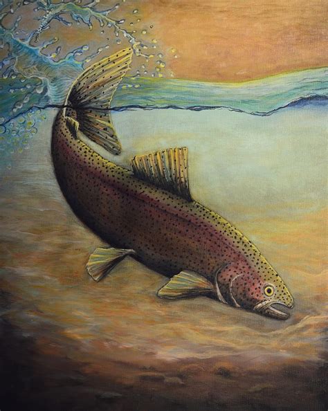 Rainbow Trout Painting By Kimberly Benedict Fine Art America