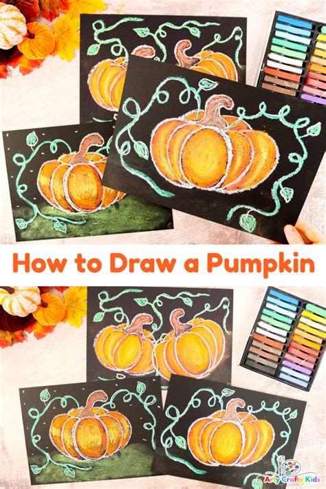 How to Draw a Pumpkin | Easy Pumpkin Art - Arty Crafty Kids