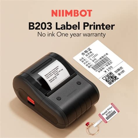 Novo Niimbot B203 Impressora De Etiquetas Sem Fio Bluetooth Etiqueta