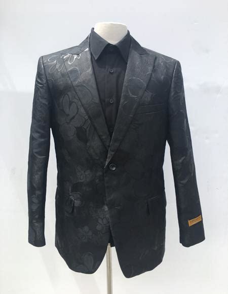 Mens Single Breasted Black Blazer