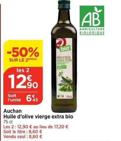 Promo Auchan Huile D Olive Vierge Extra Bio Chez Bi Icatalogue Fr