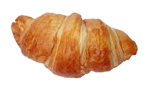 Fresh Croissant Isolated On White Stock Image Image Of Crust Closeup