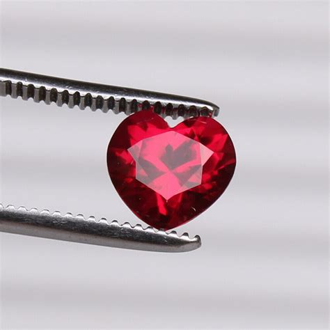 Natural Red Ruby 3 45 Ct Diamond Cut Heart Shape Certified Gemstone