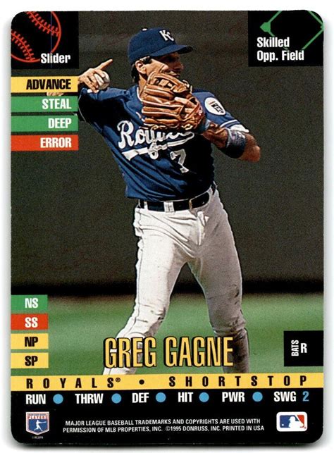 1995 Donruss Top Of The Order Greg Gagne Kansas City Royals EBay