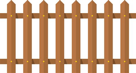 Free Wooden fence in flat style clip art 21976544 PNG with Transparent ...