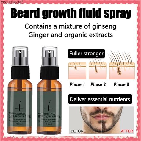 30ml Beard Growth Spray Beard Growth Liquid Accelerate Facial Hair Grow