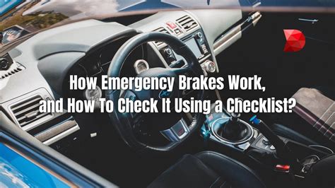 How Emergency Brakes Work And How To Check It DataMyte