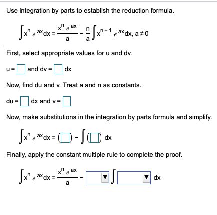 Solved Use Integration By Parts To Establish The Reduction Chegg