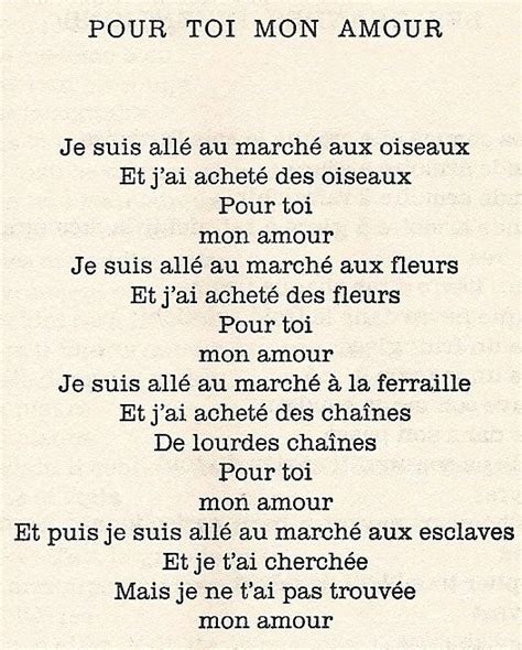 Pour Toi Mon Amour Jacques Prevert Poeme Prevert Poeme Poeme Et