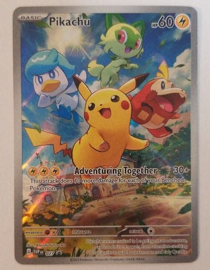 Pikachu Svp 027 Ultra Rare Scarlet And Violet Black Star Promo