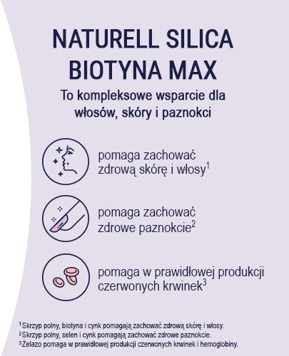 Naturell Silica Biotyna Max Tabletek Cena Opinie Wskazania Sk Ad