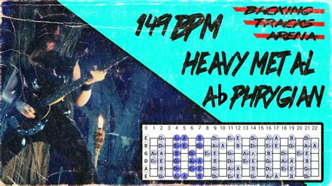 S Arena Heavy Metal Backing Track Ab Phrygian Bpm Youtube