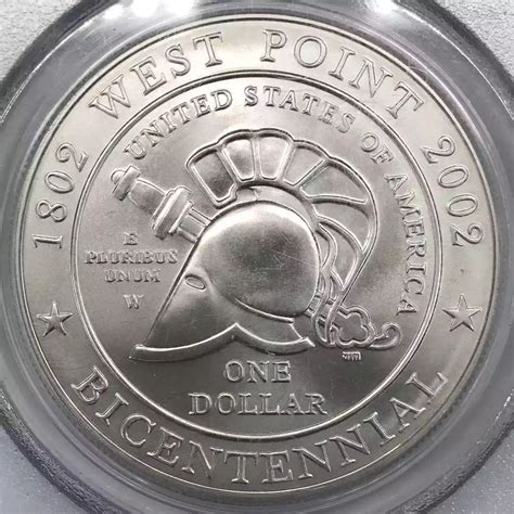 W West Point Bicentennial Commemorative Silver Dollar Pcgs Ms