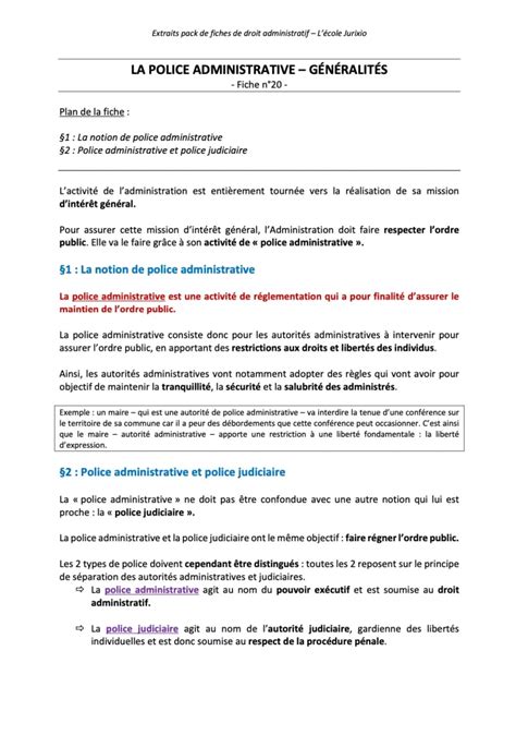 Fiches De Droit Administratif S S L Cole Jurixio