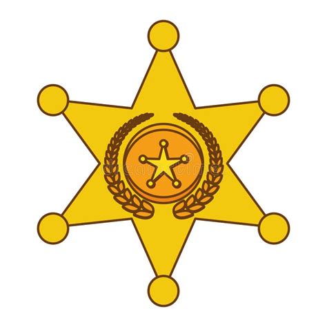 Gold Police Officer Badge Stock Illustration Illustration Of Crime