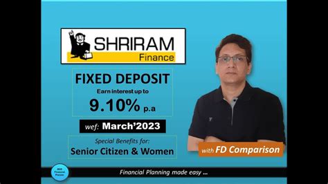 Shriram Finance FD Rate Revised 10th Mar 23 L Now Earn Upto 9 10 P A L