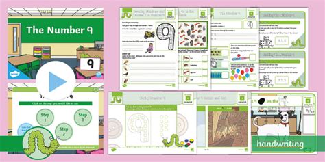 Twinkl Handwriting Number Formation The Number 9 Activity Pack