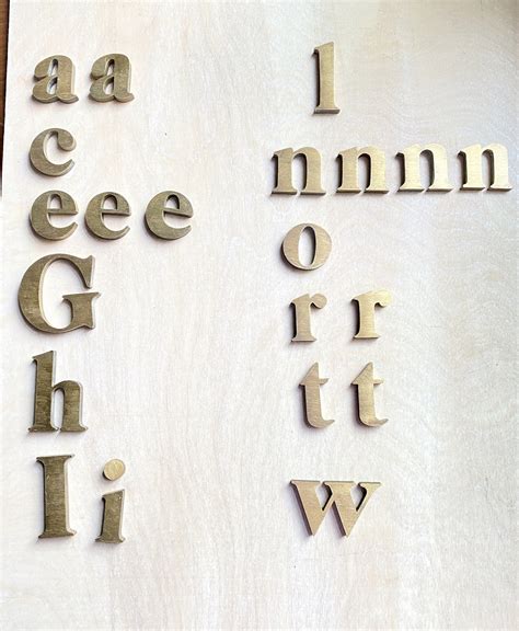 Brushed Brass Alphabet Letters Solid Thick Brass - Etsy