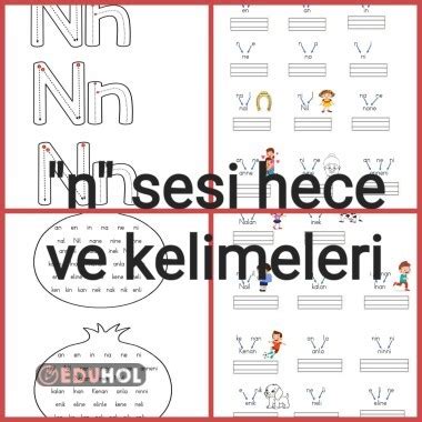 N Sesi Hece Ve Kelimeleri Eduhol Etkinlik İndir Oyun Oyna Test Çöz