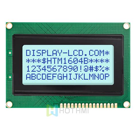 4x16 Character LCD Module STN White Side Backlit Monochrome