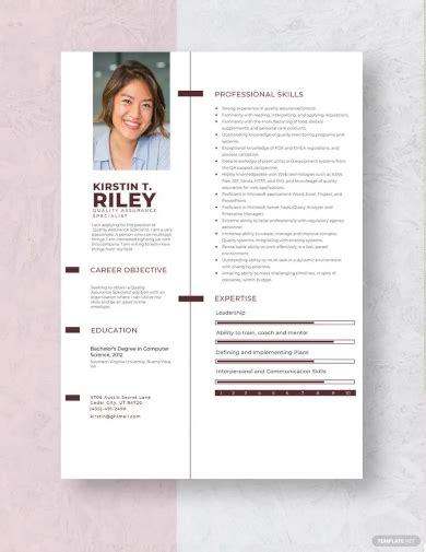 Free 13 Sample Quality Assurance Resume Templates In Ms Word Pdf