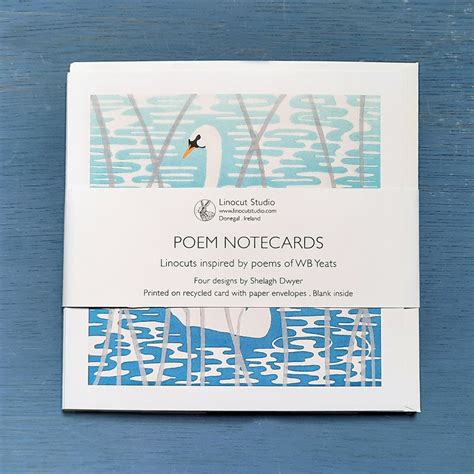 Poem Card Designs Inspired By W B Yeats Linocut Studio