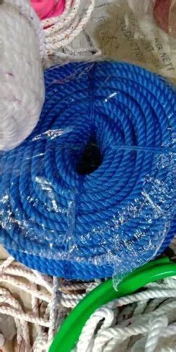 Multicolor Twisted Blue Nylon Rope For Industrial Size Kg Bundle