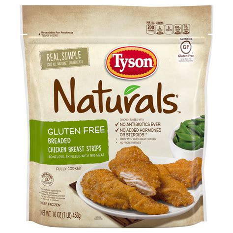 Save On Tyson Naturals Breaded Chicken Breast Strips Gluten Free Order