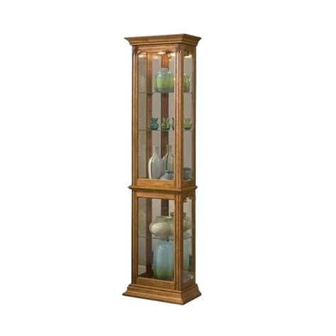 Pulaski Curios Display Cabinet In Estate Oak 21214