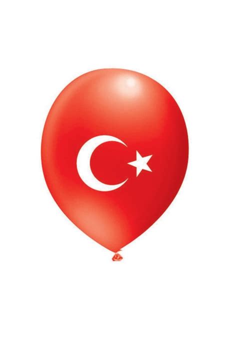 Türk Bayrağı Baskılı Latex Balon 12 Inç 10 Adet Fiyatları ve