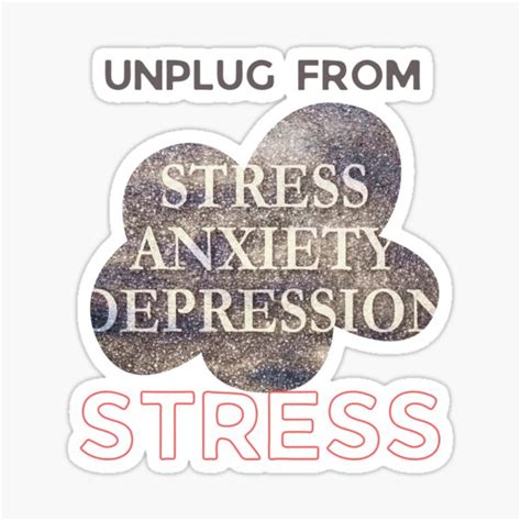 Unplug From Stress Anxiety Theme Sticker For Sale By Vikingtshirts Redbubble