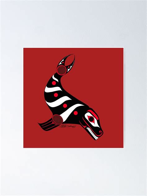 Coast Salish Seal Poster For Sale By Briannabearart Redbubble