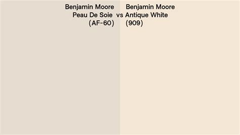 Benjamin Moore Peau De Soie Vs Antique White Side By Side Comparison