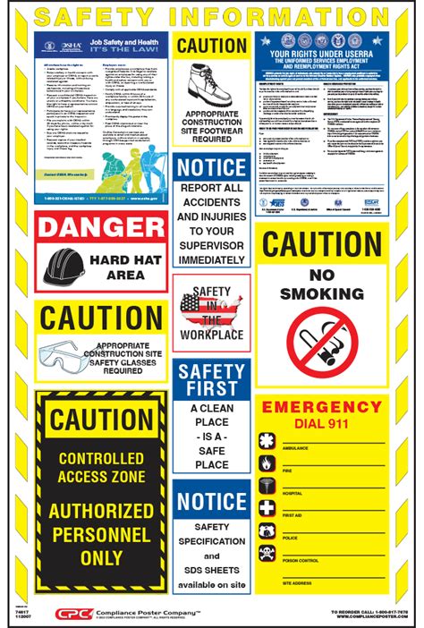 10 Rules To Follow Safety Posters Construction Safety Health And