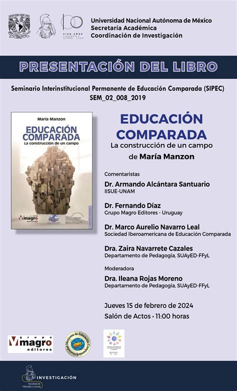 Invitaci N Presentaci N Del Libro Educaci N Comparada La