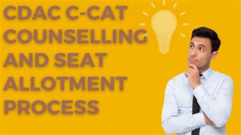 Cdac C Cat Counselling And Seat Allotment Process