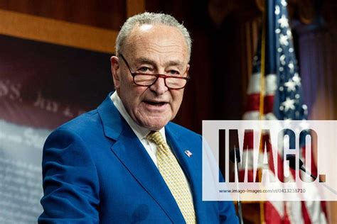 Senate Majority Leader Chuck Schumer During A Press Conference In