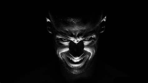 Black Devil Face In Black Background Hd Devil Wallpapers Hd