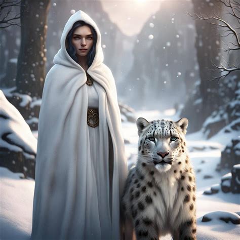 A Girl With A Snow Leopard By Deniseg02 On Deviantart