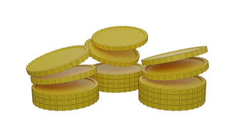 Free Gold Coins Stack 3d Icon Download In Png Obj Or Blend Format