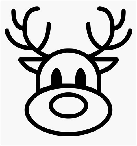 Reindeer - Reindeer Head Svg Free, HD Png Download - kindpng